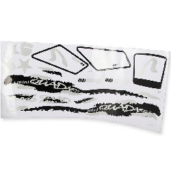 Kit de decoración para mini atv blanco y negro